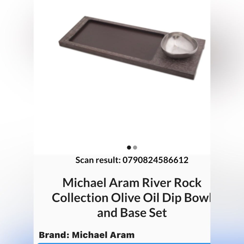 Michael Aram River Rock Collection -olive oil dipping board and bowl